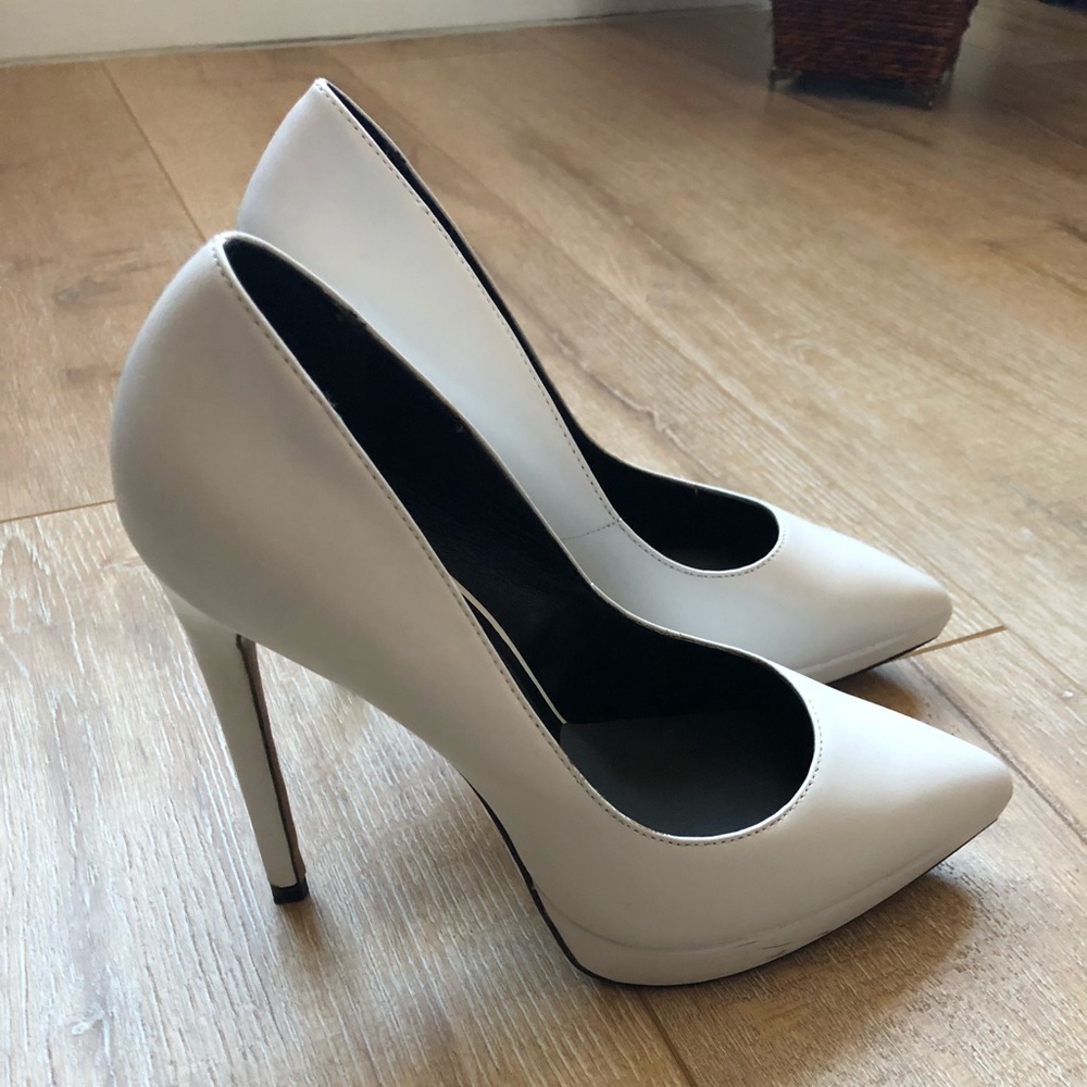 Aldo white heels